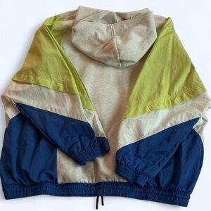 Men’s Green and Blue Colorblock Hoodie